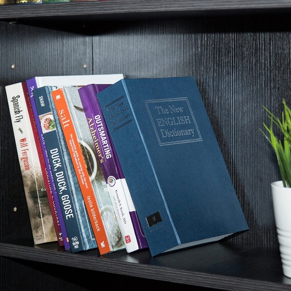 Basics Book Safe, Key Lock, Blue - Picture 5 of 5